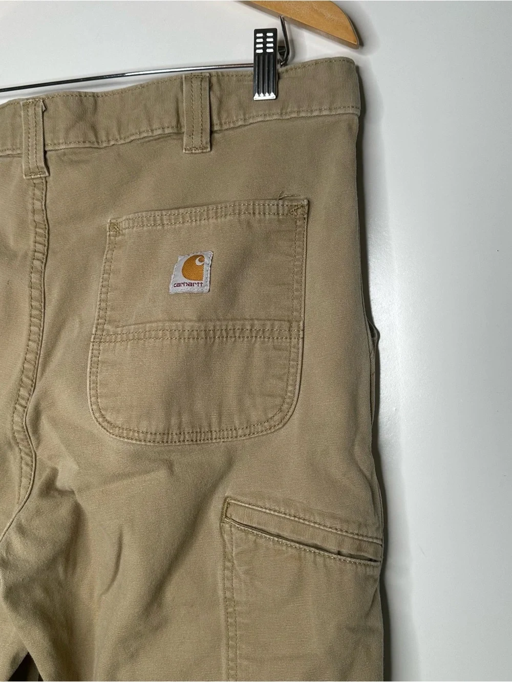 Carhartt Canvas Relaxed Fit Carpenter Pants Khaki Tan Size 36x34
